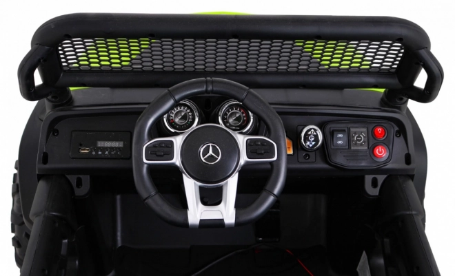 Mercedes Benz Unimog for Kids Green + 4x4 Drive + Remote Control + Luggage Space + Slow Start + MP3 LED
