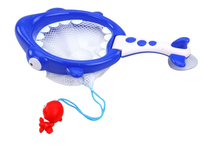 Bath Toys Fishing Shark Basket Set