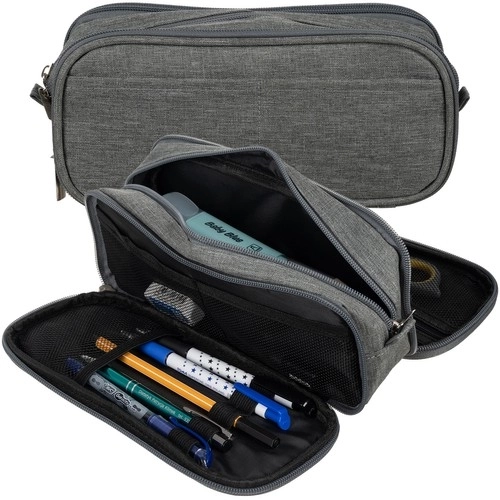 Expandable Gray Pencil Case