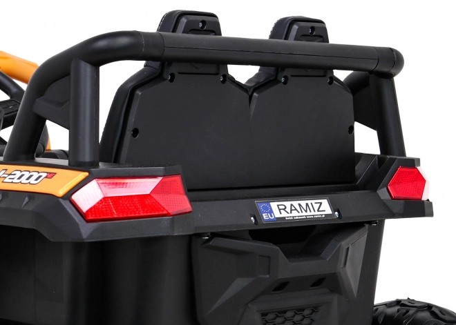 Buggy UTV 2000M samochód wyścigowy z baterią + dźwięki MP3, światła + pilot + start wolny – Złoty