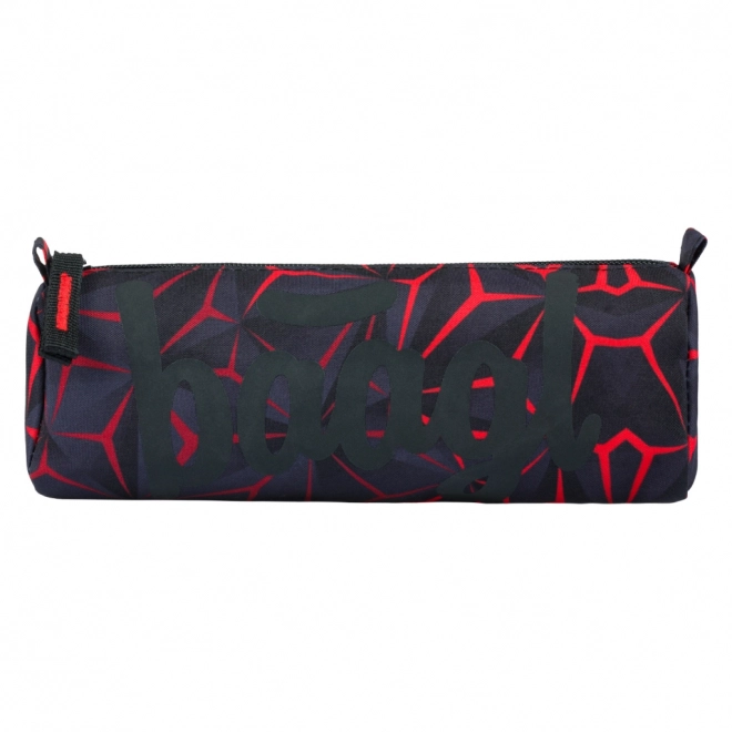 Student Pencil Case Red Polygon