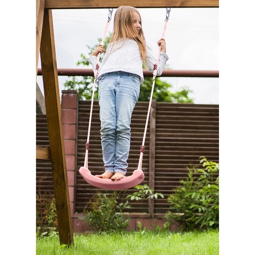 Children's swing on rope pink