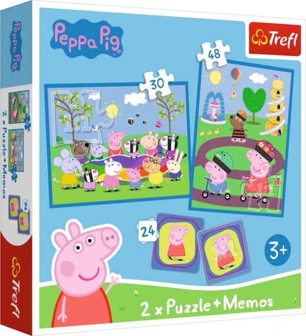 Peppa Pig Happy Moments Puzzle & Memory Game Set