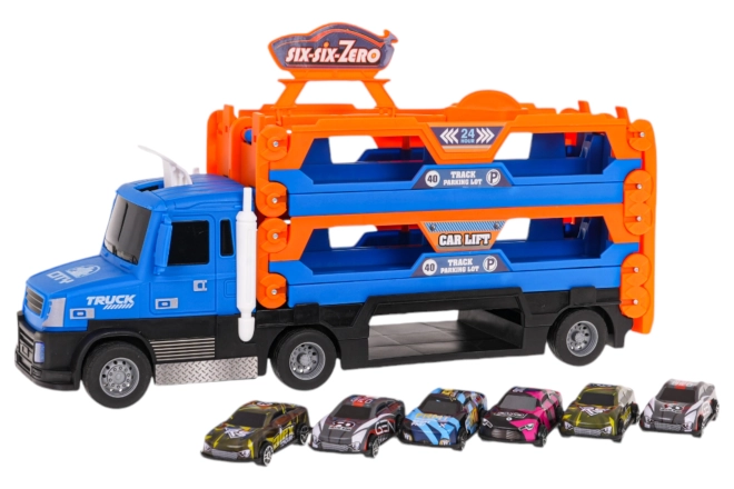 Interactive Red Truck with Launcher 2-in-1 & Accessories – Blue