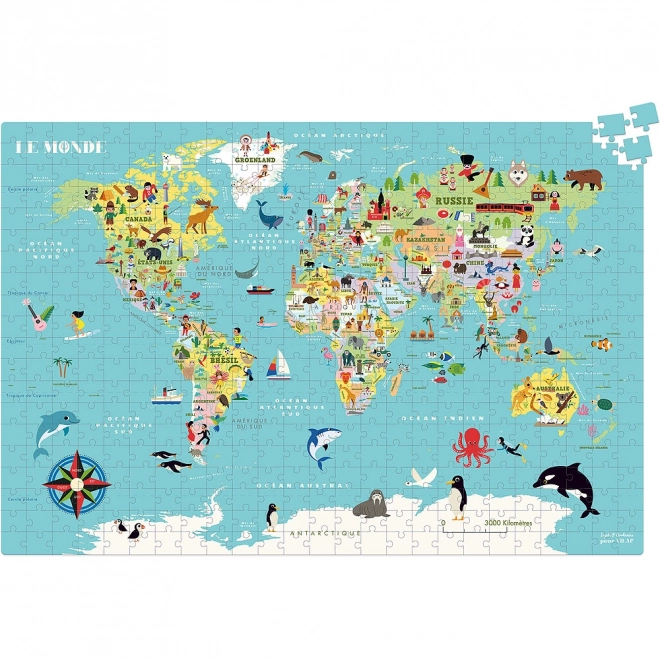 Vilac World Map Puzzle 500 Pieces