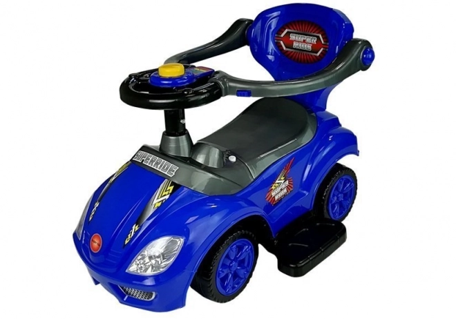 Mega Car 3v1 Push Ride Blue