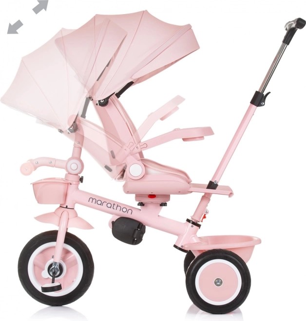 Chipolino Kids Tricycle with Canopy Marathon 2-in-1 Flamingo