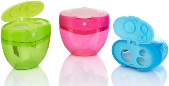 Taille-crayon triple avec réservoir