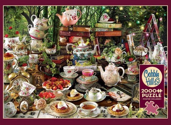 Mad Hatter Tea Party Puzzle by Cobble Hill - 2000 Pieces