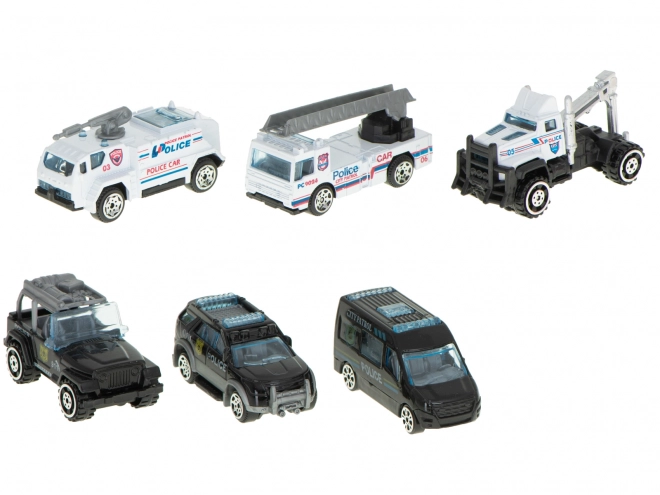 Transport airplane with police cars set