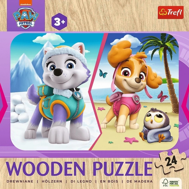 Wooden Puzzle 24 Pieces Girl's Paw Patrol