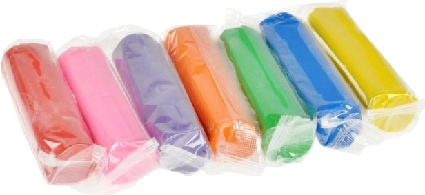 7 couleurs éclatantes de pâte à modeler