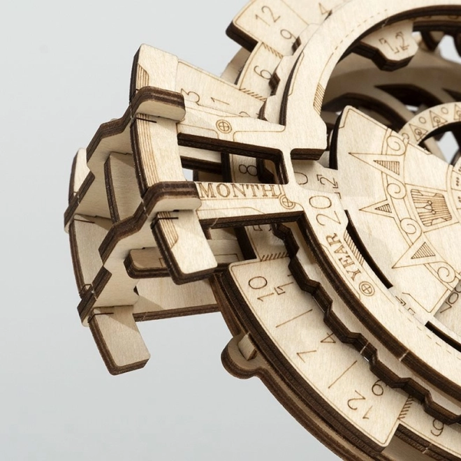 Wooden 3D Mechanical Calendar Puzzle