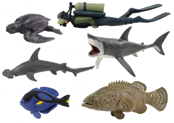 Set of 6 Sea Animal Figures