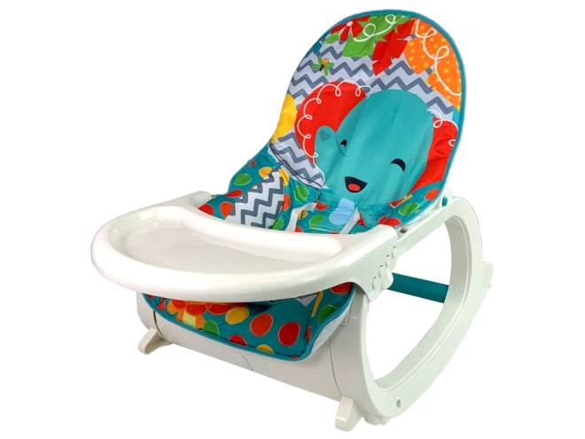 Rocking Baby Cradle and High Chair 2-in-1 with Vibration and Music