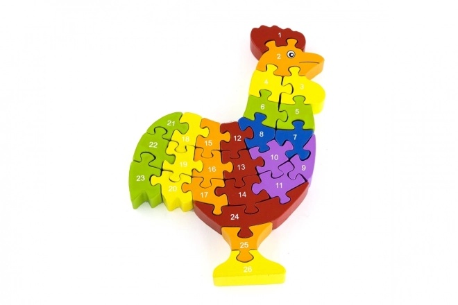 3D Puzzle Alphabet Rooster