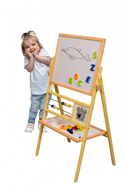 Magnetic Chalkboard Abacus Grey