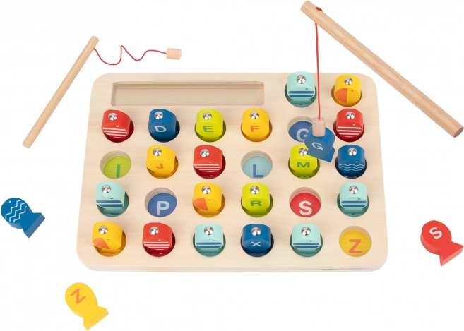 Dřevěná rybářská hra Učení písmen Tooky Toy