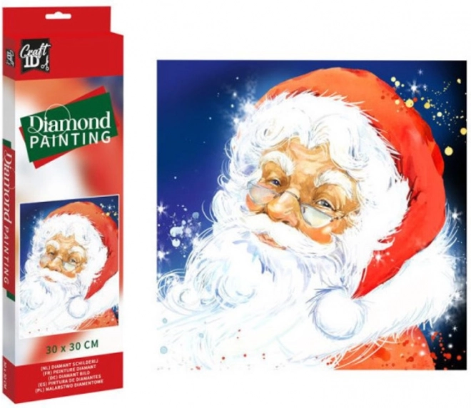 Diamond Painting Kit Santa 30x30cm