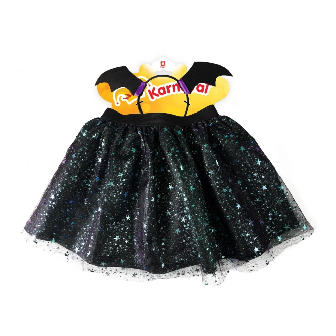 Witch Costume Set with Tutu Skirt and Bat Ears Headband