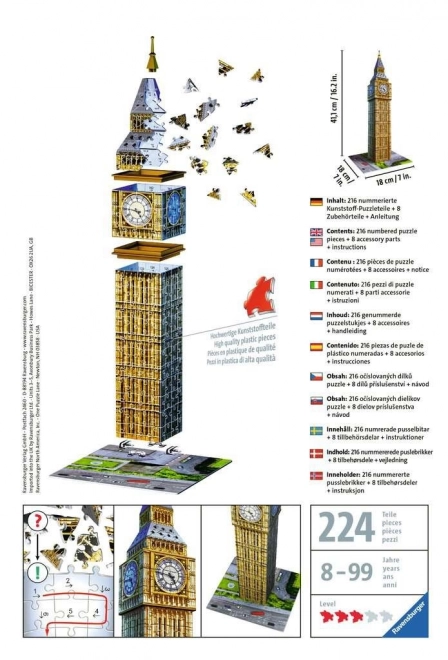 Big Ben 3D Puzzle 216 Pieces