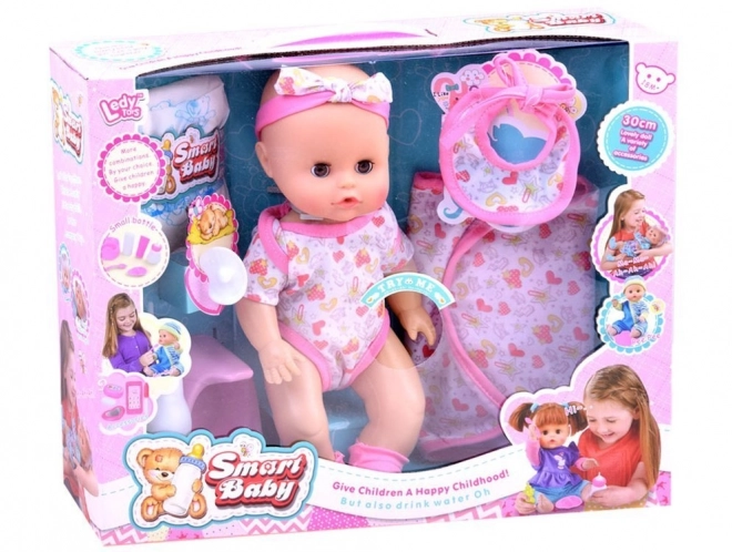 Interactive Baby Doll That Drinks and Talks – pink