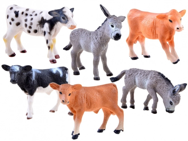 Donkey and Calf Farm Animal Figurine