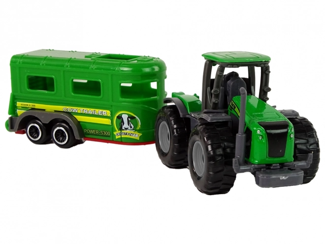 Green Tractor with Trailer