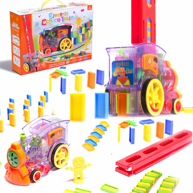 Colorful Domino Train Puzzle – Transparent