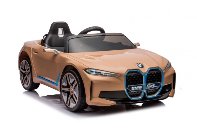 Battery-Powered Ride-On BMW i4 Gold 4x4