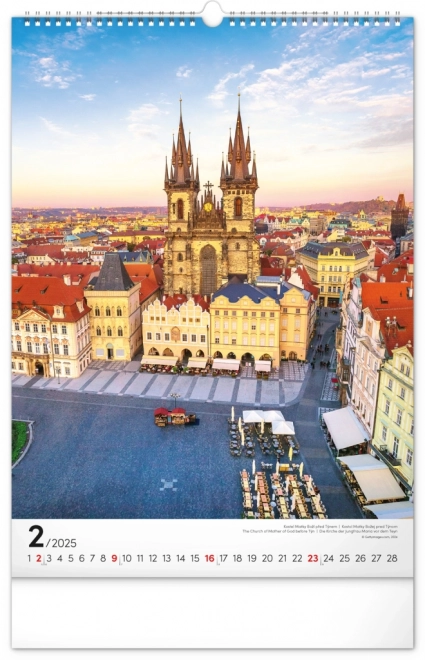 Wall Calendar Prague 2025