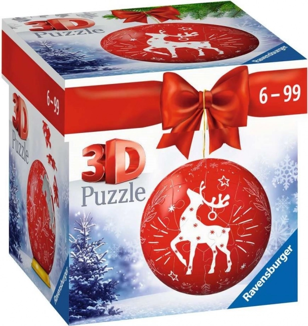 Ravensburger 3D Puzzle Ball Christmas Ornament Red