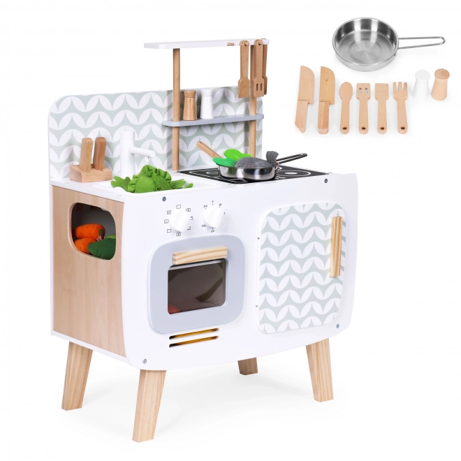 Wooden Play Kitchen Set for Kids by Ecotoys