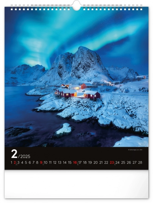 Wall Calendar Northern Lights 2025