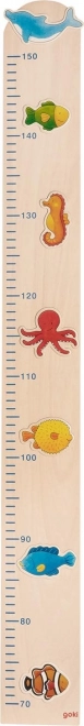 Wooden Growth Chart Marine Creatures