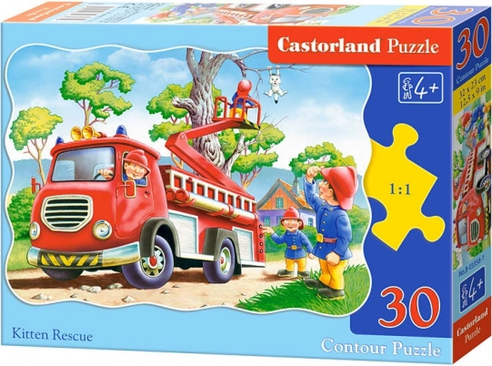 Puzzle 30 dílků – záchrana koťátka – Kitten