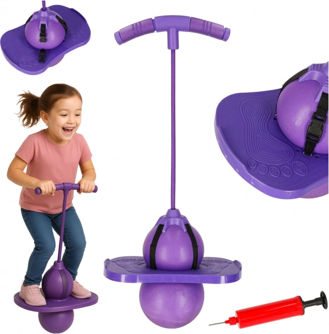 Springender Pogo Balance Jumper Violett für Kinder