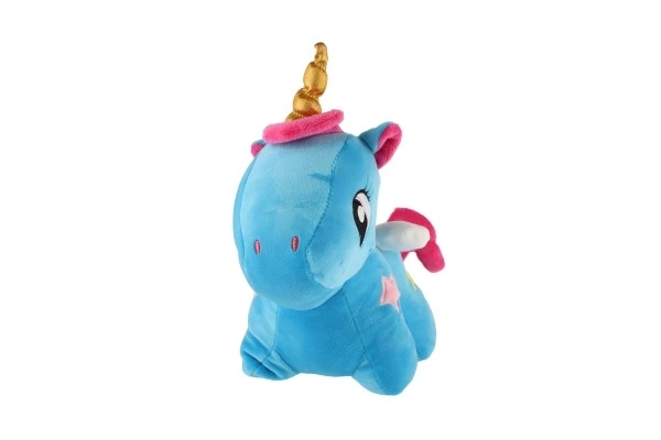 Blue Plush Unicorn 24cm