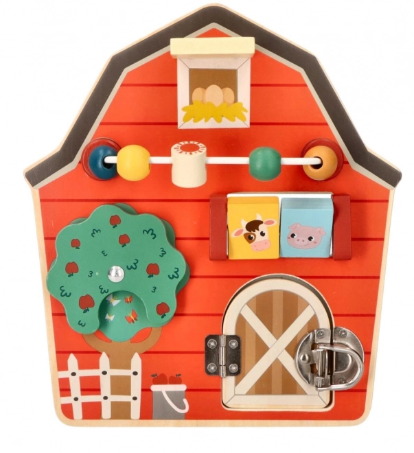 Wooden Barn Activity Board