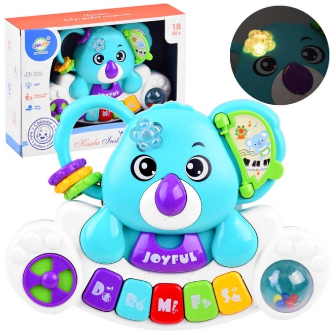 Colorful Interactive Koala Keyboard with Animal Sounds – blue