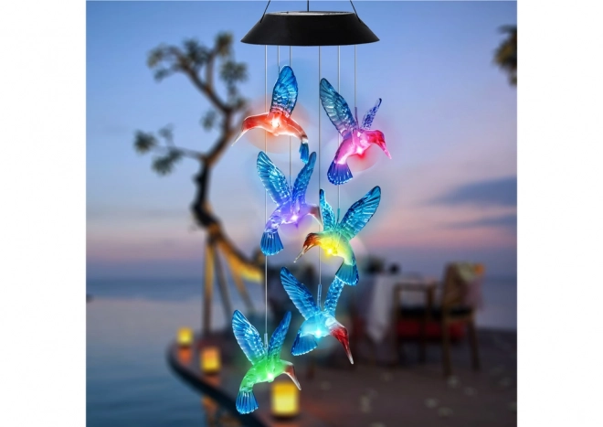 Solar LED Hummingbird Wind Chime