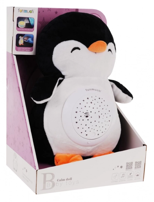 Plush Penguin with Sound and Light Features