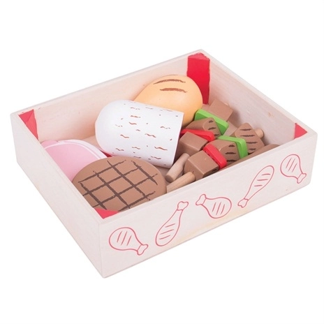 Wooden Meat Set in Box by Bigjigs Toys