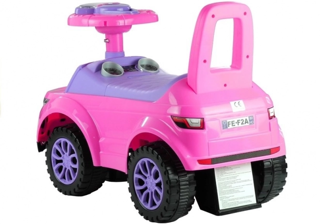 Pink Toddler Ride-On Toy with Lights and Sounds