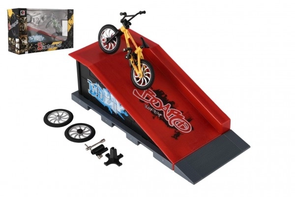 Finger Skatepark Set with Adjustable Bike and Ramp