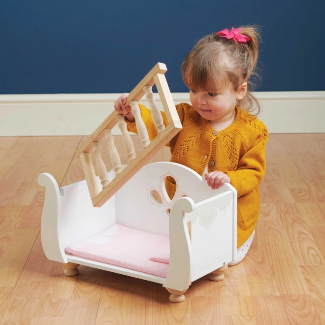 Wooden Doll Cradle Sleigh