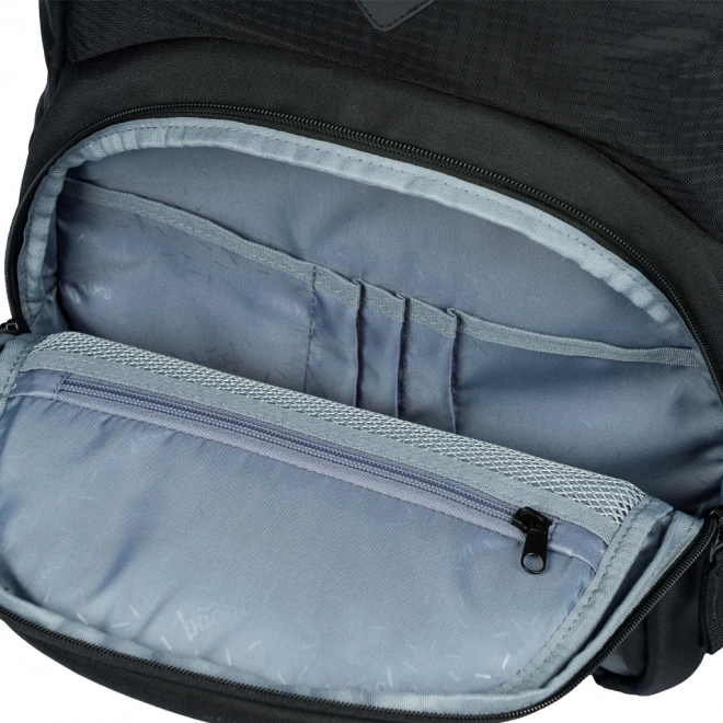 baagl set nero con tre articoli: zaino, astuccio e sacca