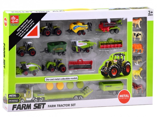 Farming Machines Tractor Set