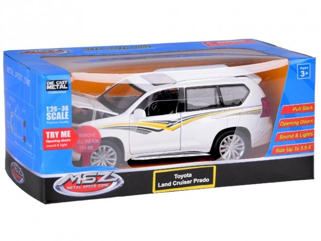 Toyota Land Cruiser Prado Metal Model SUV with Lights and Sound