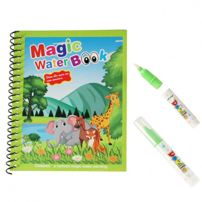 Green Safari Water Coloring Book with Marker